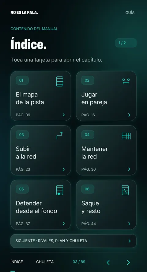Página 3 de la guía: índice enlazado